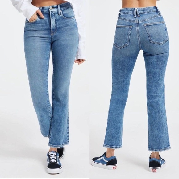 Good American Good Legs Straight Jean In Indigo333 Size 2/26 NWT